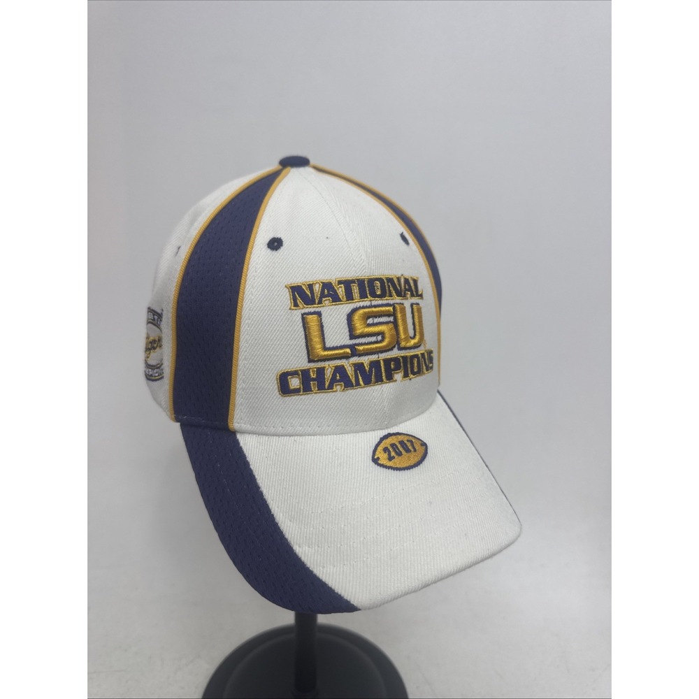 LSU TIGERS NATIONAL CHAMPIONS 2007 HAT CAP ZEPHYR ZHAT ADJUSTABLE *READ